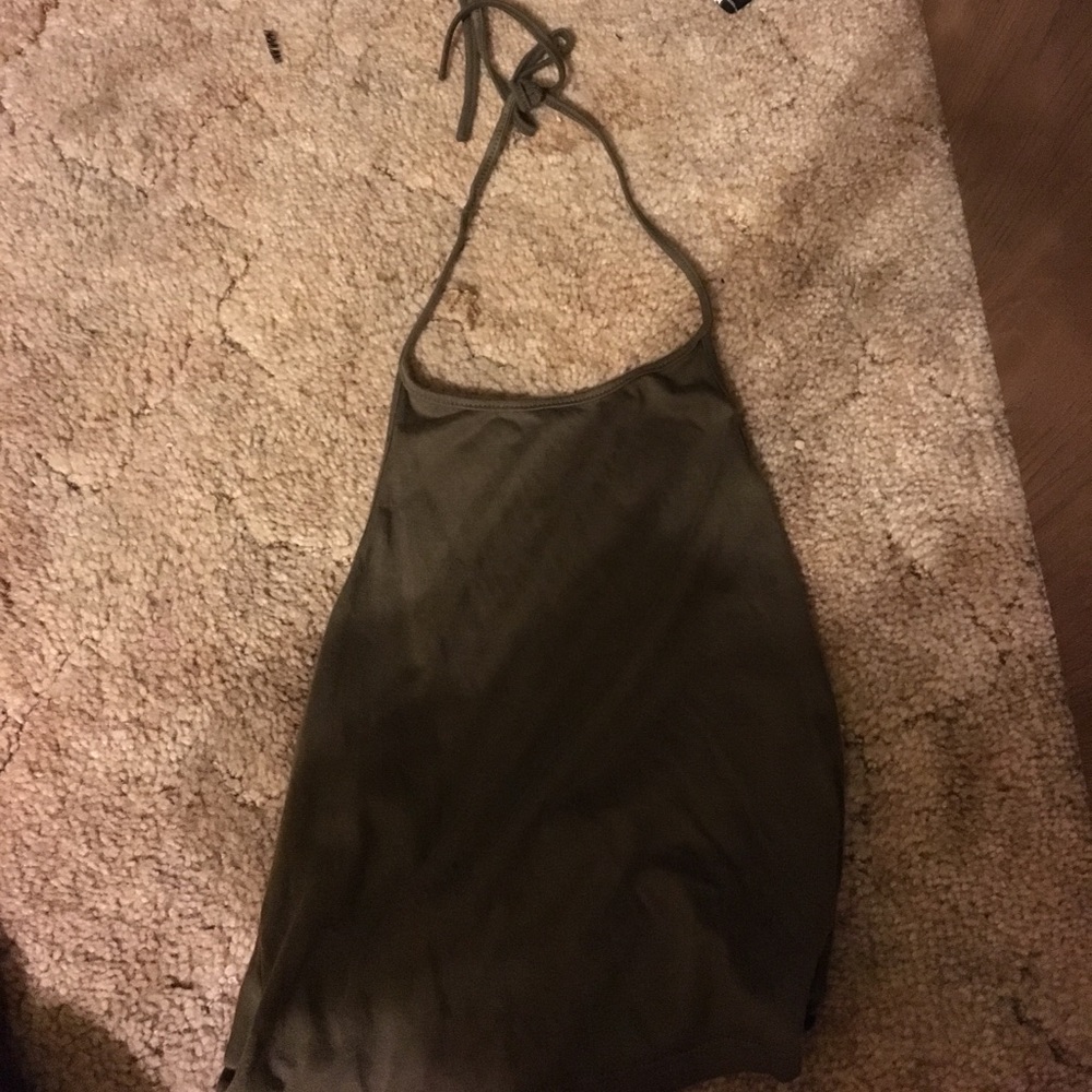 Brandy Melville olive green crop top
