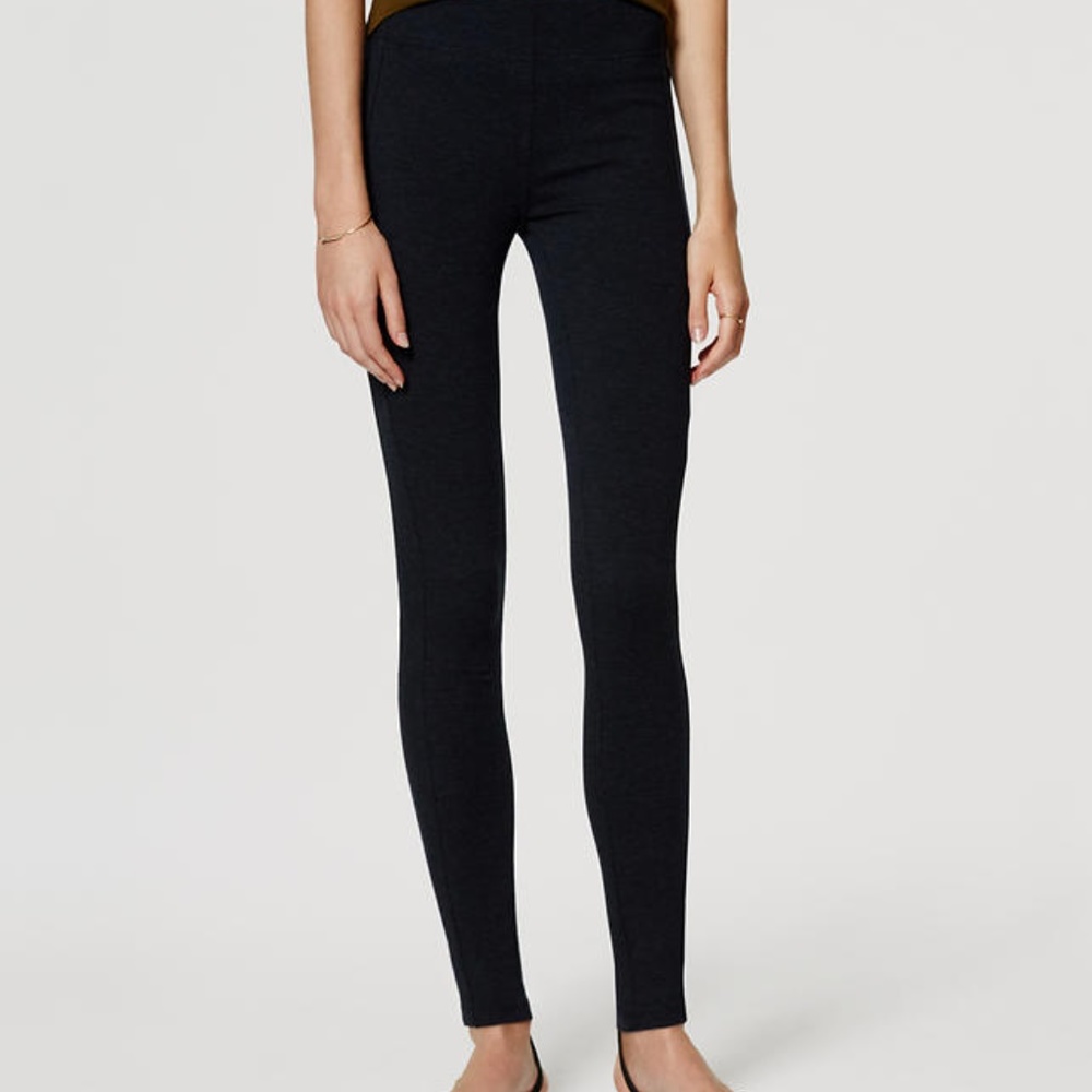 Loft Leggings in Seamed Ponte Autumn Navy Heather
