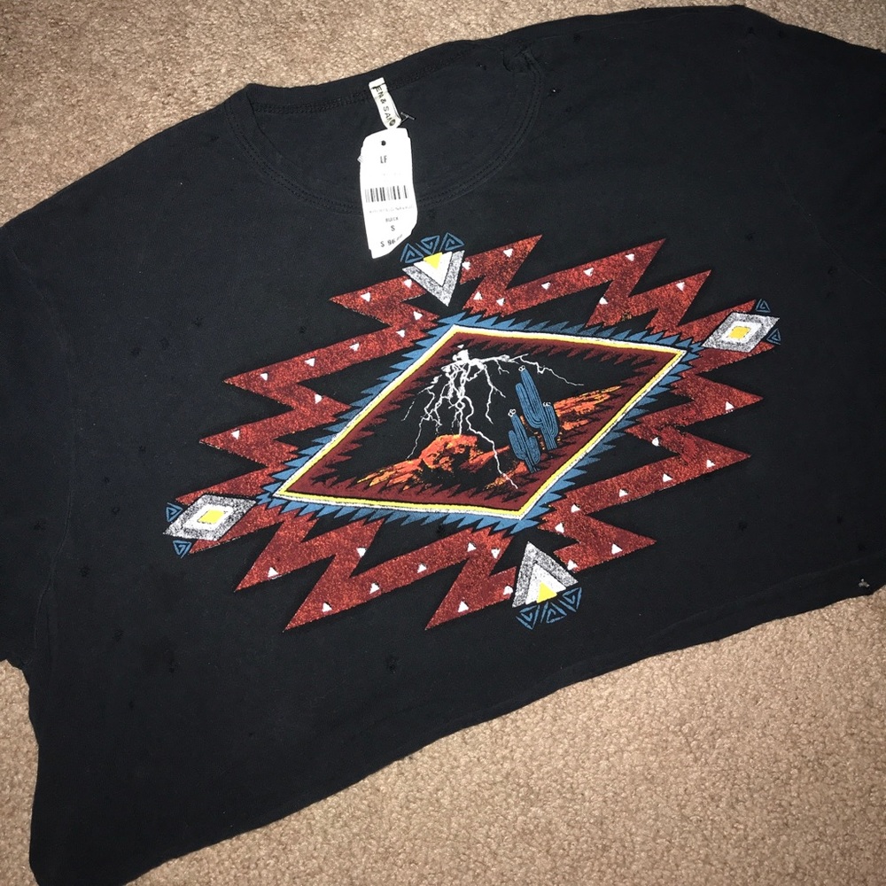 LF distressed crop top!