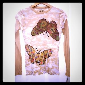 Long sleeve awake inc nwt butterfly print