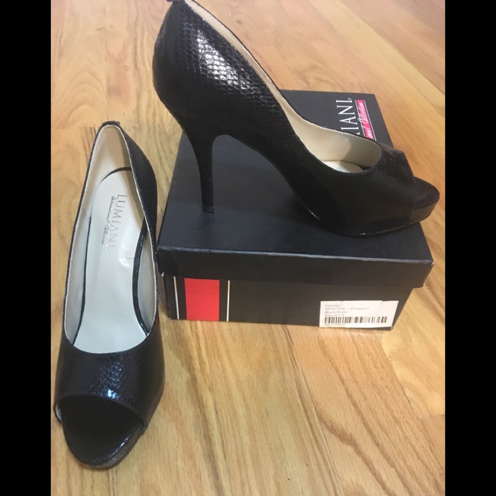 Black Snakeskin Heels