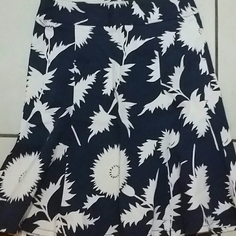 Navy blue and white skirt