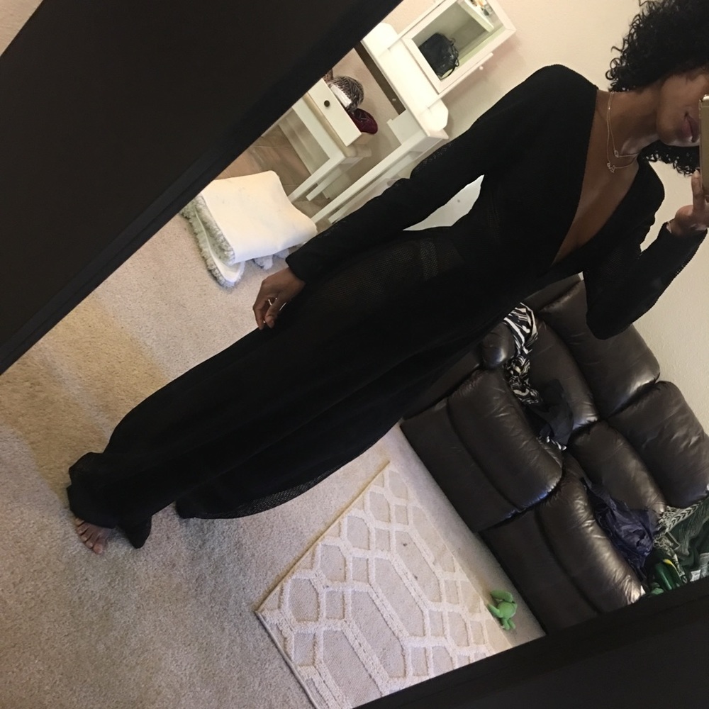 Black sheer Side jumpsuit