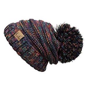 Black multi color c.c beanie Black multi color c.c beanie