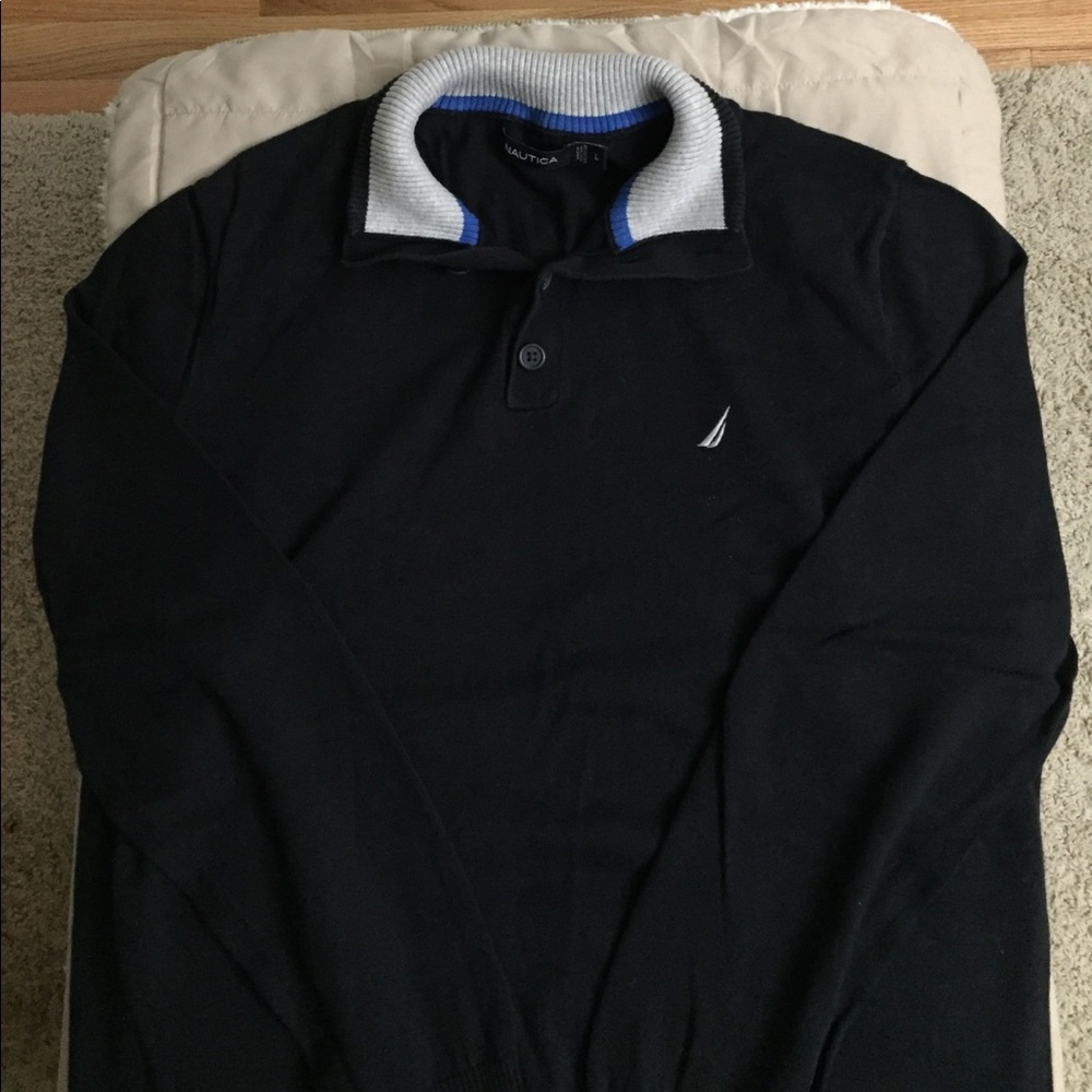Nautica men’s button sweater size Large