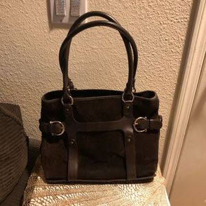 SALVATORE FERRAGAMO Suede Leather Shoulder Bag SALVATORE FERRAGAMO Suede Leather Shoulder Bag