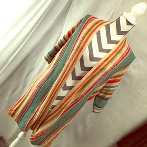 Multicolored long cardigan boho style