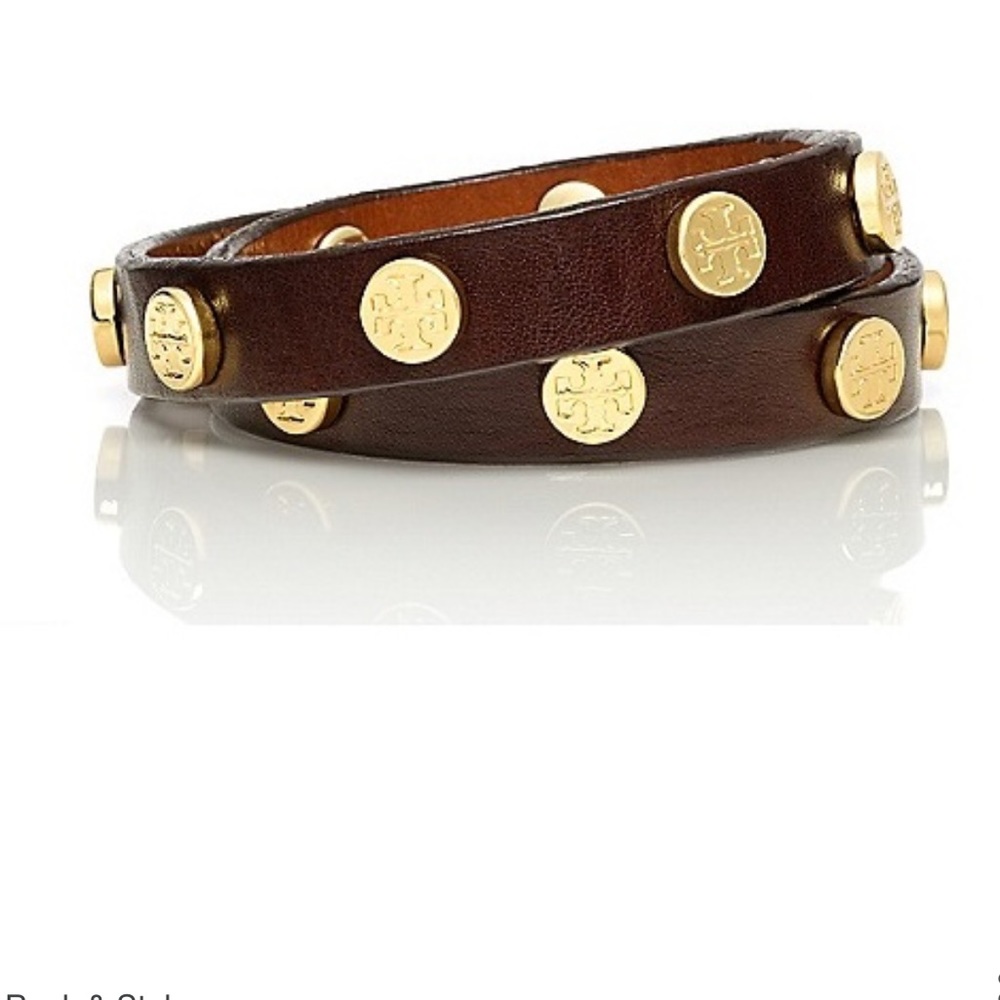 Tory Burch Double Wrap Leather Bracelet
