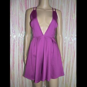 Purple Deep V Dress 555 Purple Deep V Dress 555