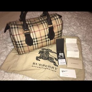 Authentic Burberry Chester/Haymarket bowling bag