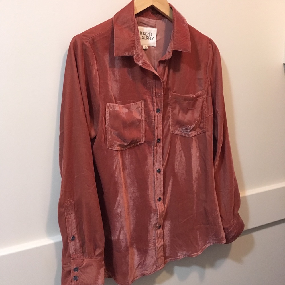 NOT AVAILABLE! NWOT Thread & Supply faux velvet