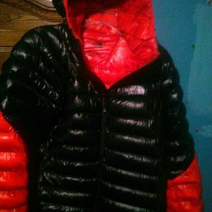 Brand new never been worn north face black red
