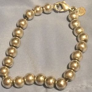 Tiffany and co silver beaded bracelet