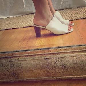 White Via spiga Mules size 9