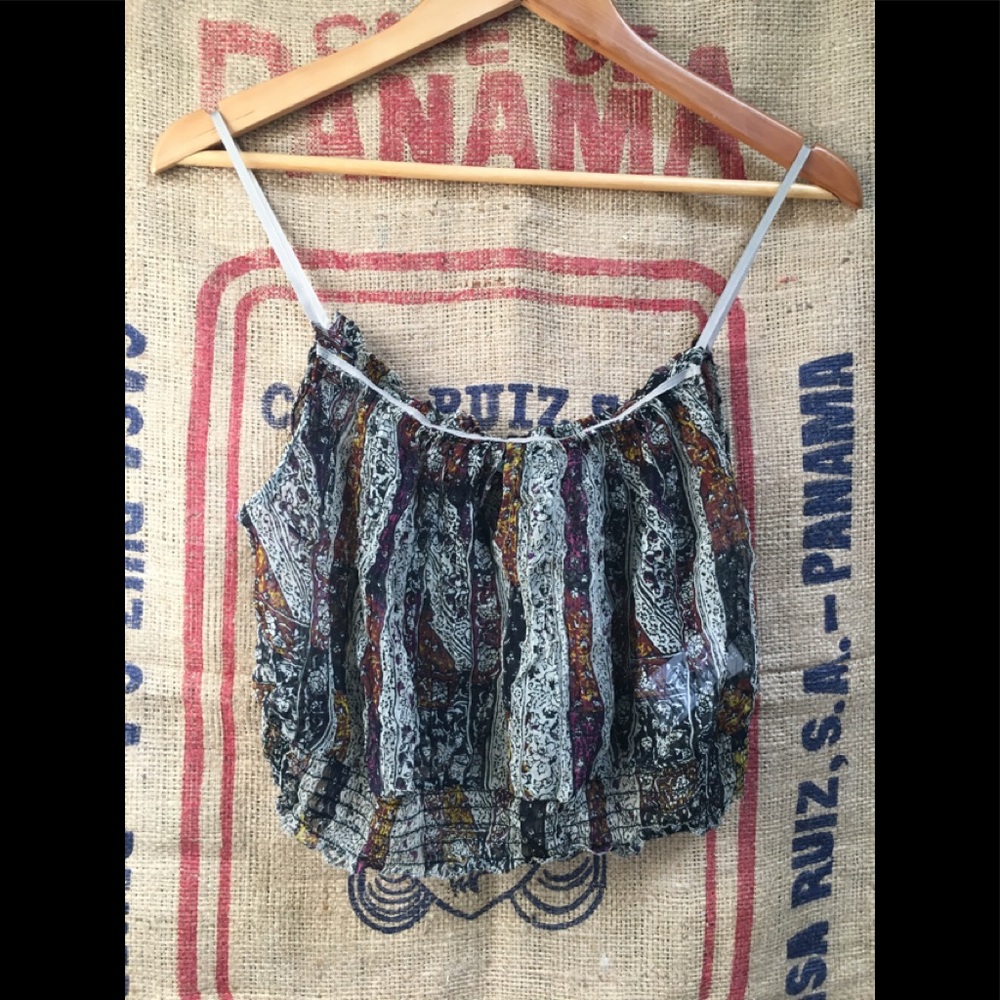 Boho ruffled crop top