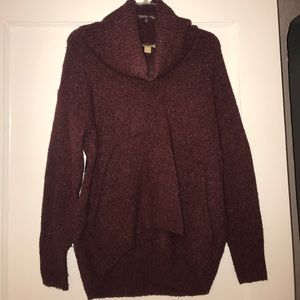 Michael Kors Burgundy Cowl-Neck Sweater