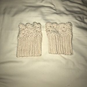 Knit boot cuffs