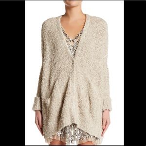 Free People Boucle Slouch Cardi