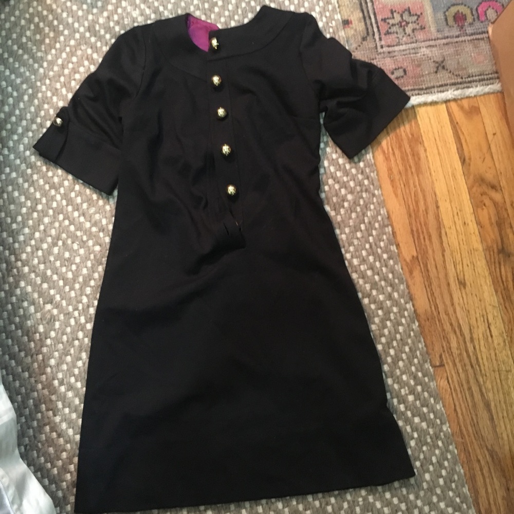 Shoshanna black button dress size 4