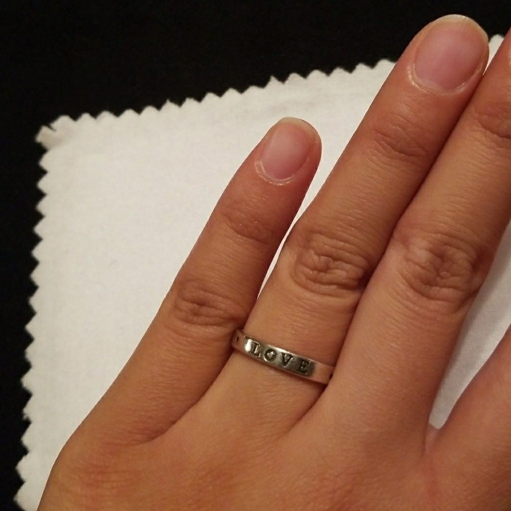 Sz 8 True Love Waits ladies Sterling silver ring