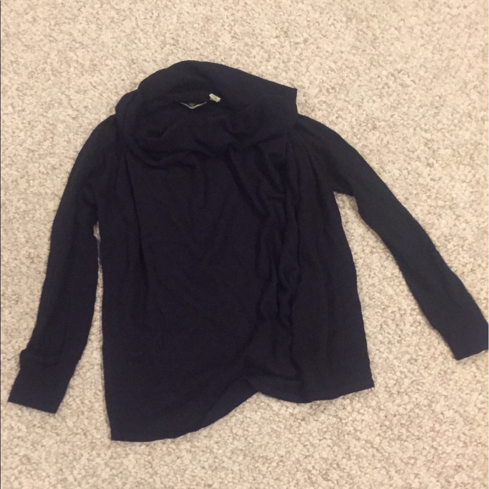 Slouchy Black Cowl Neck Sweater