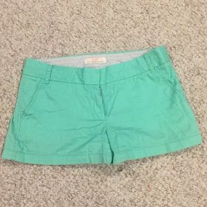 J. Crew 3" Mint Chino Shorts