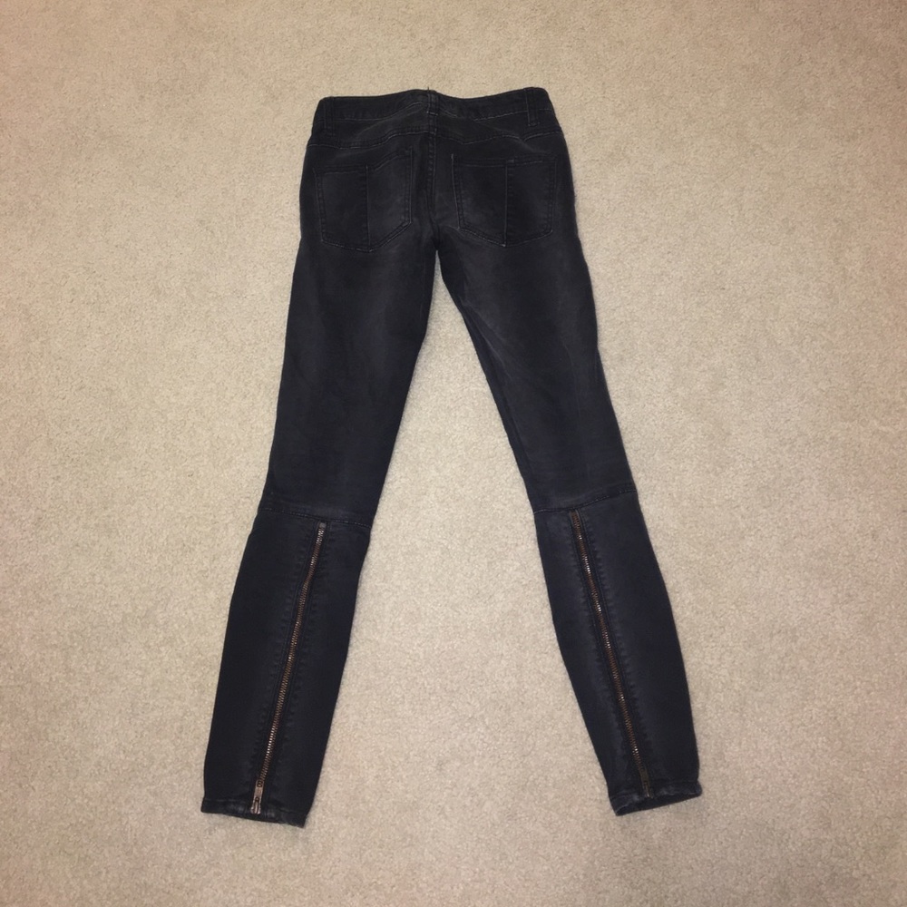 Free People jeans with zipper up back leg