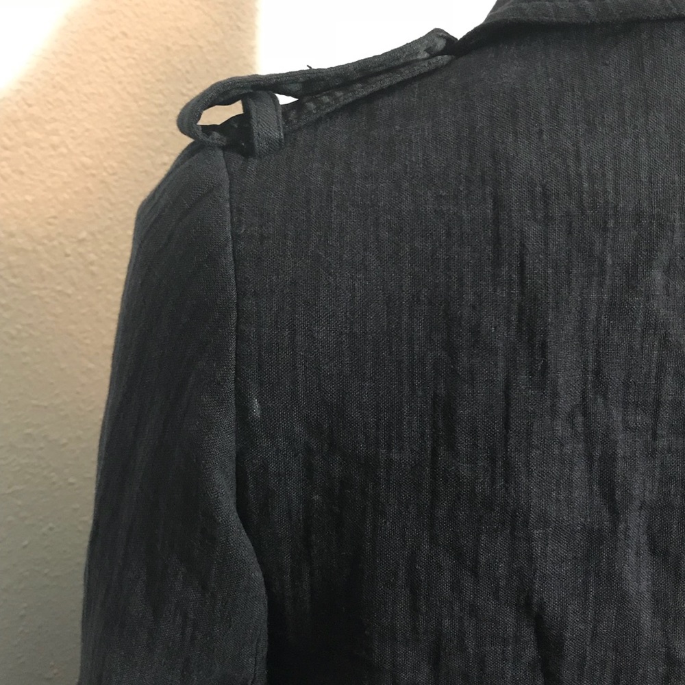 SMYTHE LES VESTES Cadet Jacket Military LINEN Navy - Picture 8 of 8