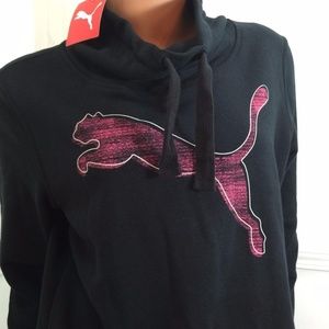 Puma Athletic Sweatshirt Pink Puma Sz Medium