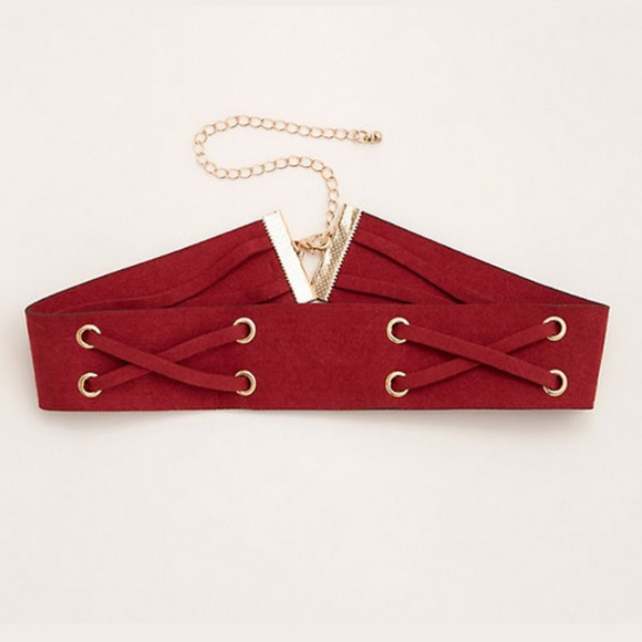 Torrid Jewelry - NWT Lace Up Faux Suede Choker