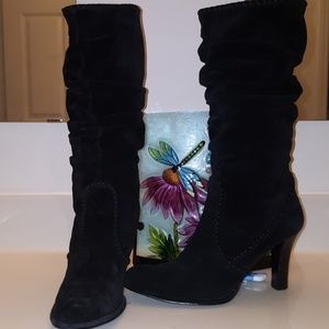Black Suede riding boots