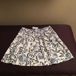 Floral wide skirt