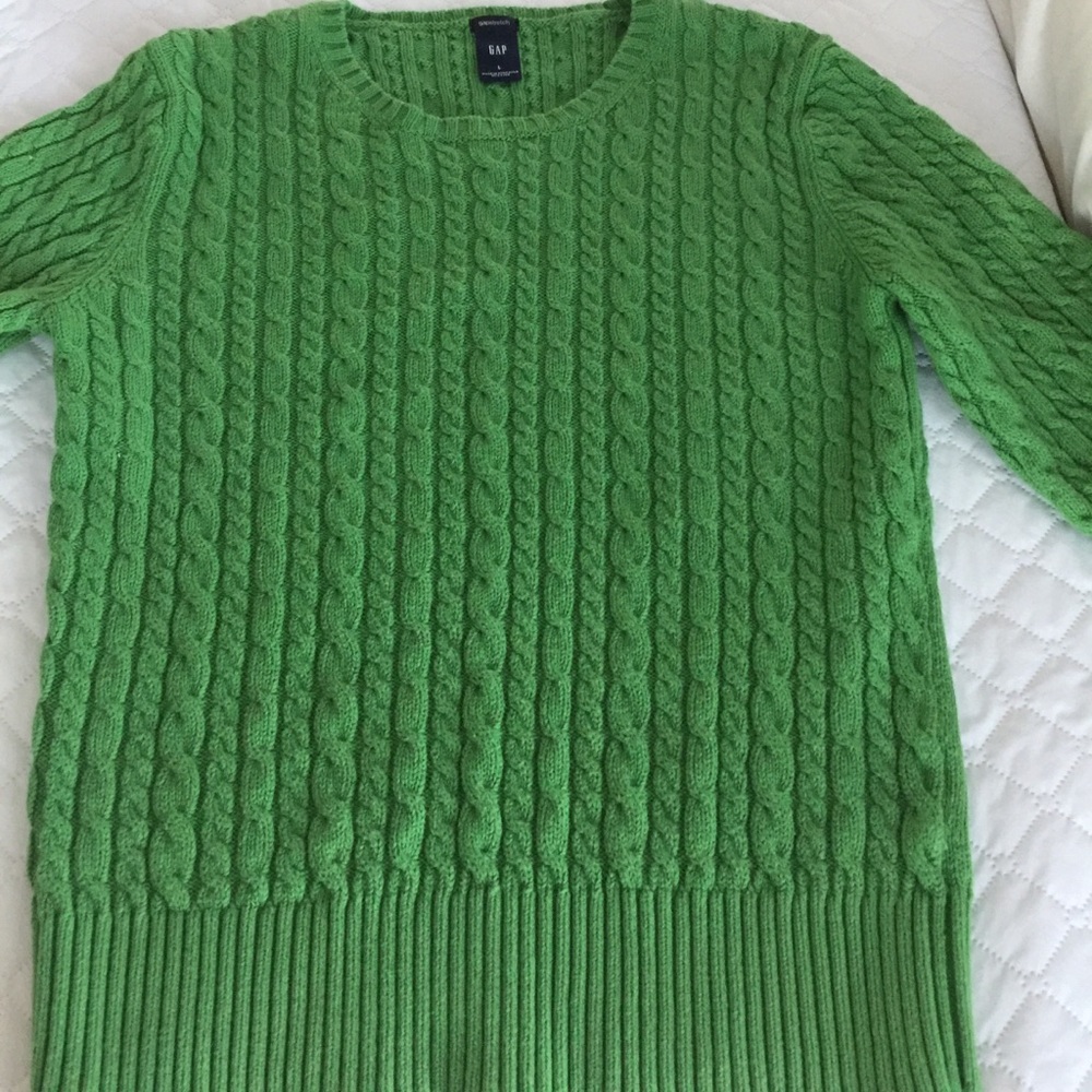 Gap Green Ribbed Sweater