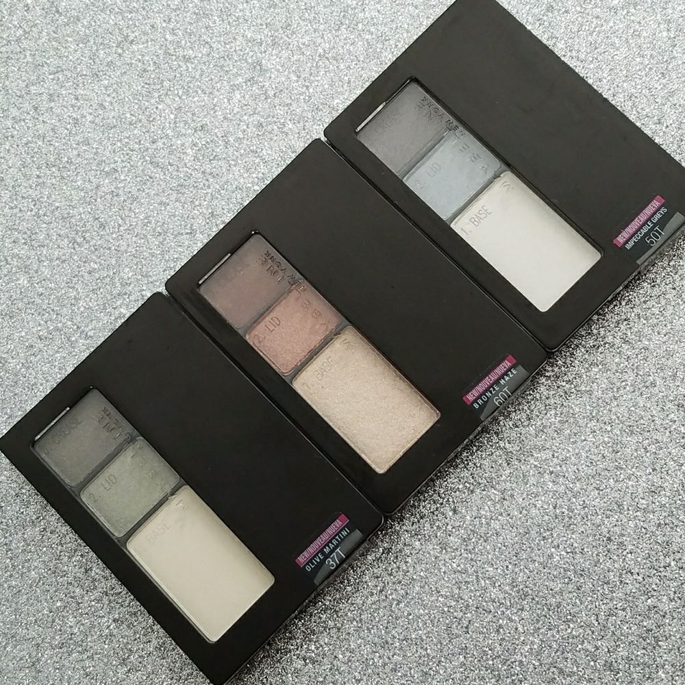 3x Maybelline Expert Wear Eyeshadow Trio