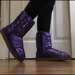 Purple Sequin Uggs