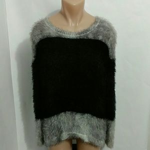 Vince Camuto Black Gray Sweater