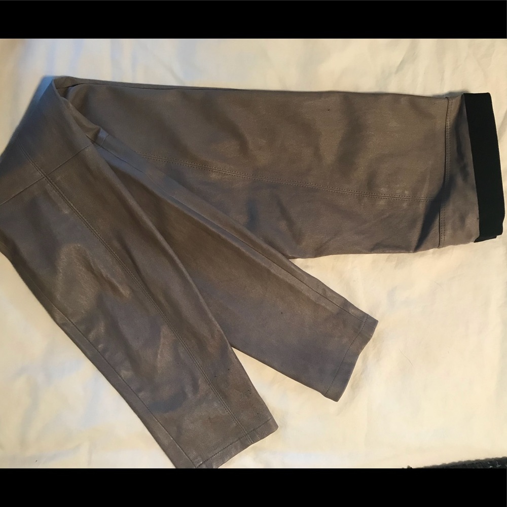 Gray lamb leather leggings - Theory