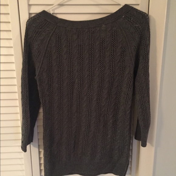 🛑NFS American Eagle EUC Gray Cable-knit Sweater - Picture 5 of 7