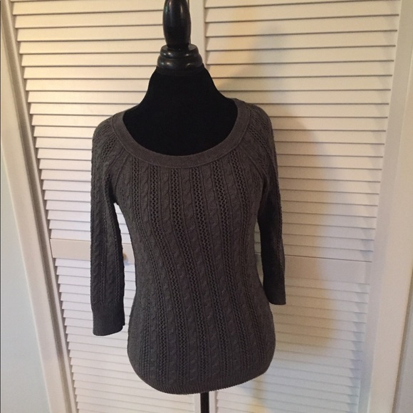 🛑NFS American Eagle EUC Gray Cable-knit Sweater - Picture 7 of 7