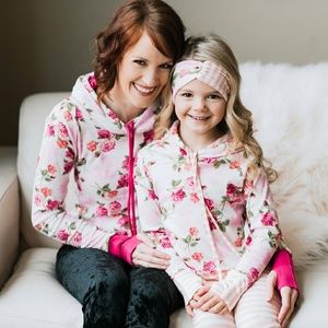 Hearts and Arrows Clothing adult floral hoodie