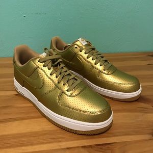 Gold Nike Air Force 1