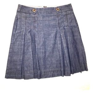 J. Crew Skirts - J Crew Wendy chambray pleated skirt size 4 J. Crew Skirts - J Crew Wendy chambray pleated skirt size 4