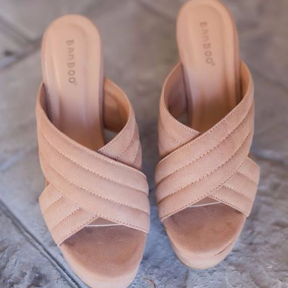 Taupe Wedges from Dottie Couture