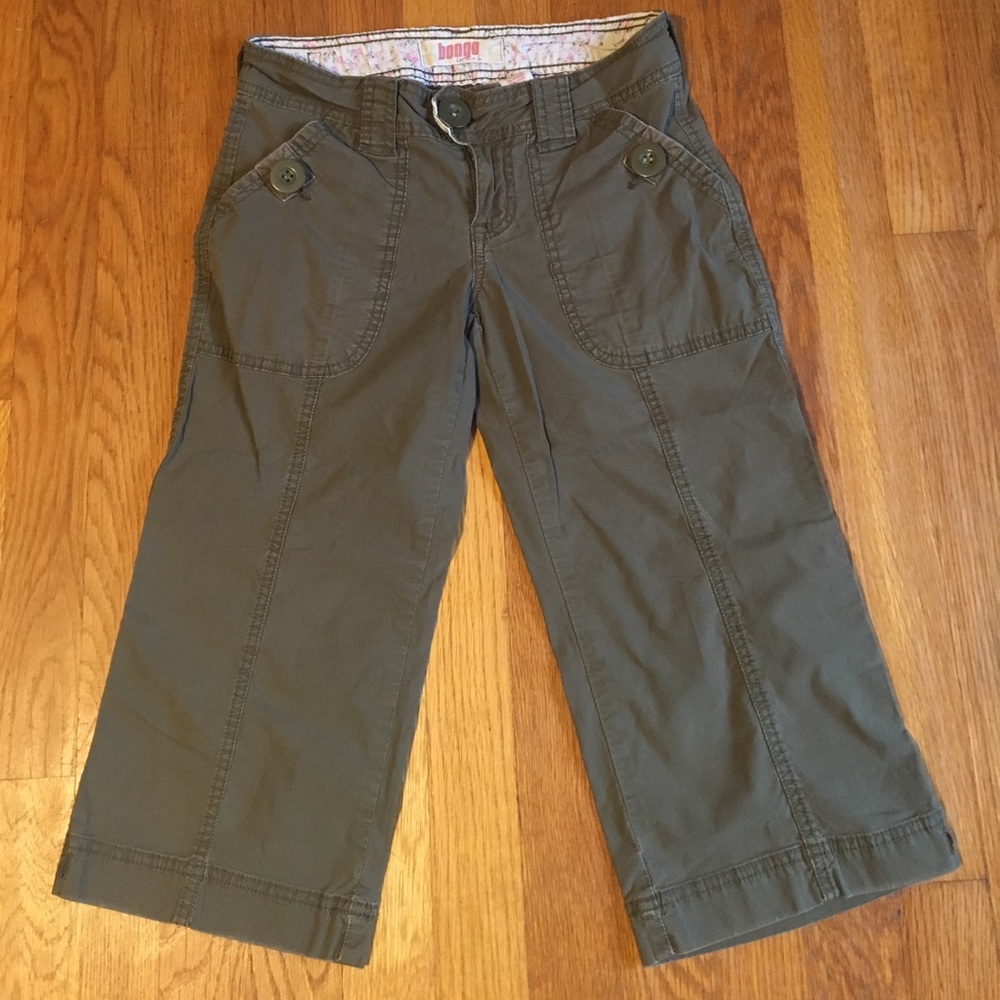 Olive green capri pants