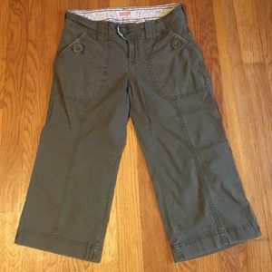Olive green capri pants