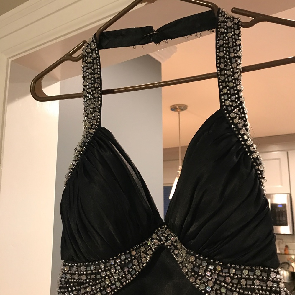 Black Satin Gown