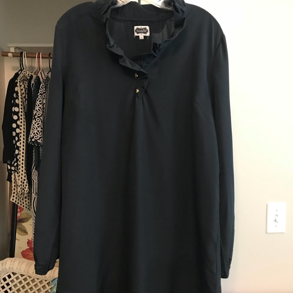 Mud Pie Whitney Ruffle Tunic Size Large