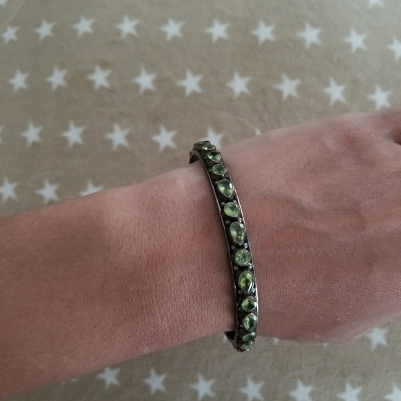 sterling peridot bangle - Picture 3 of 5