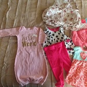 13 piece 0-3 month girl lot
