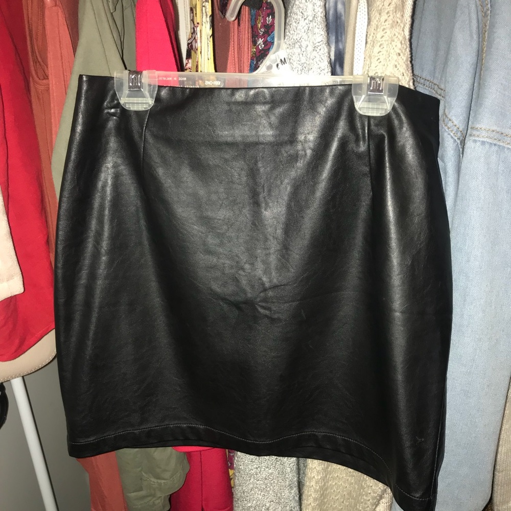 Women faux leather mini skirt from Forever 21
